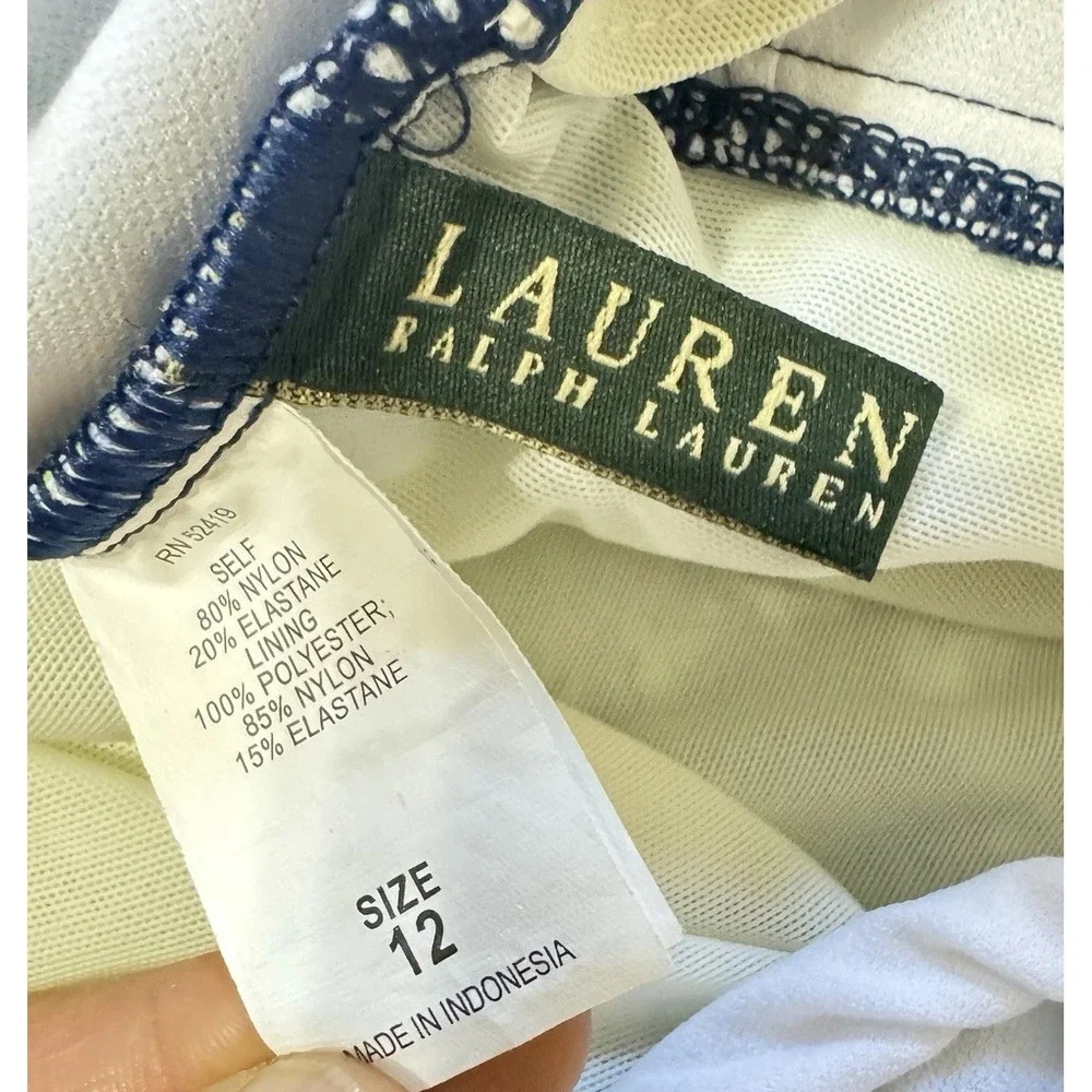 Lauren Ralph‎ Lauren One Piece 12 Paisley Floral Underwire Tummy Control $116